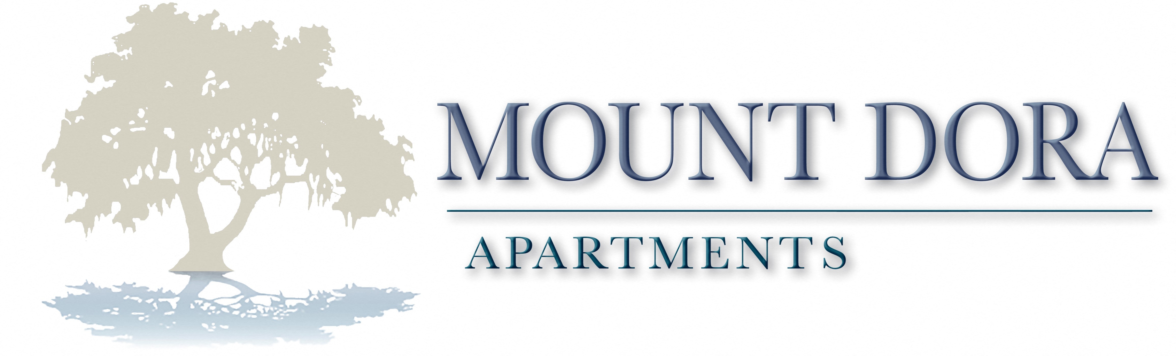 the logo for mount dora apartments